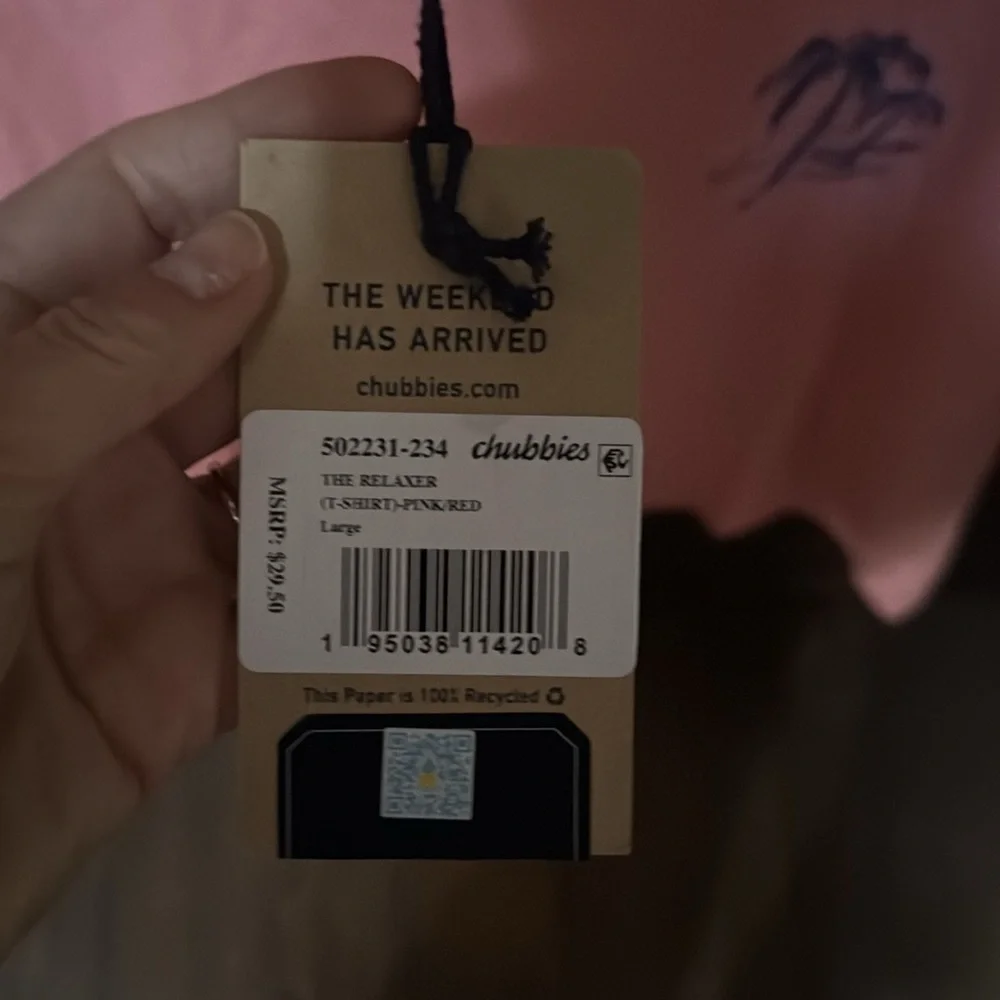 Pink Graphic T-Shirt with Blue Print - Picture 3 of 3